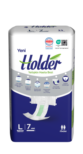 Holder Large Yetişkin Hasta Bezi - 7 Adet - 1