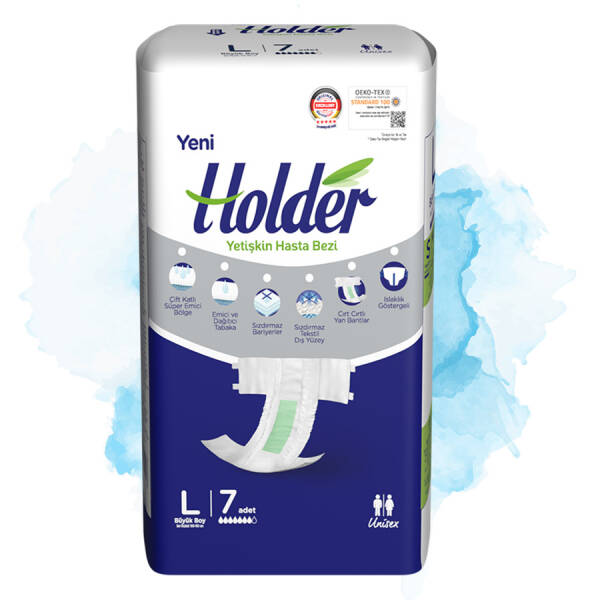 Holder Large Yetişkin Hasta Bezi - 7 Adet - 1