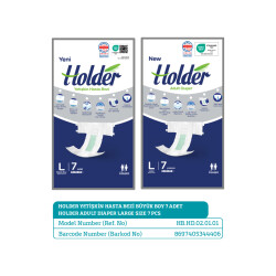 Holder Large Yetişkin Hasta Bezi - 7 Adet - 2