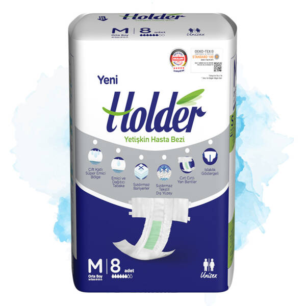 Holder Medium Yetişkin Hasta Bezi - 8 Adet - 1