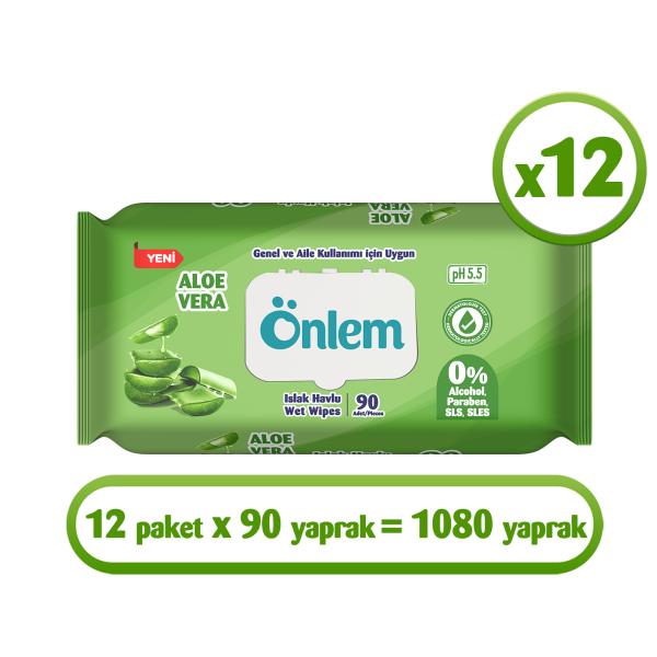 Önlem Aloe Vera Islak Havlu 90x12 - 1