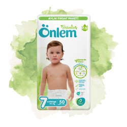 Önlem Botanika Bebek Bezi Aylık Fırsat 7 Beden XXLarge 50 Adet (19+ kg) - 1