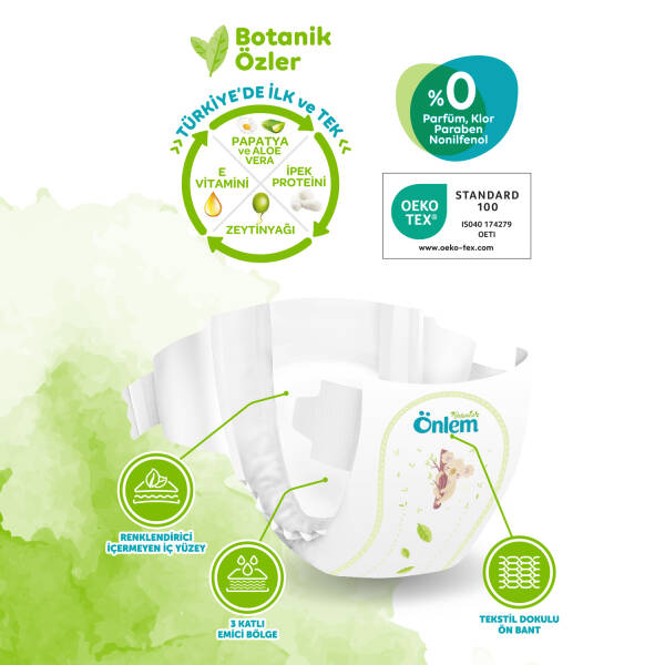 Önlem Botanika Bebek Bezi Aylık Fırsat 7 Beden XXLarge 50 Adet (19+ kg) - 4