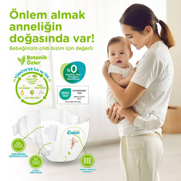 Önlem Botanika Bebek Bezi Aylık Fırsat 7 Beden XXLarge 50 Adet (19+ kg) - 3