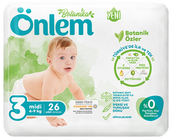 Önlem Botanika Bebek Bezi Jumbo Paket Midi 26 Adet (4-9 kg) - 1