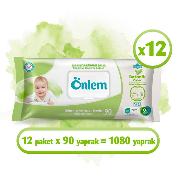 Önlem Botanika Islak Havlu 90x12 Adet - 1