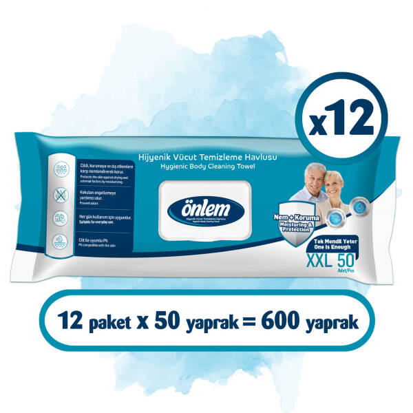Önlem Hijyenik Vücut Temizleme Havlusu XXL 50x12 - 1
