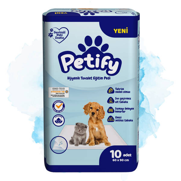 Petify Evcil Hayvan Hijyenik Eğitim Pedi 60*90 cm 10 Adet - 1